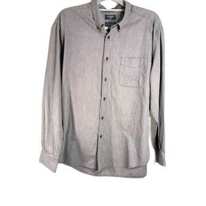 Dockers Men's Black/Tan Checkered Casual Button-Down Shirt Sz L